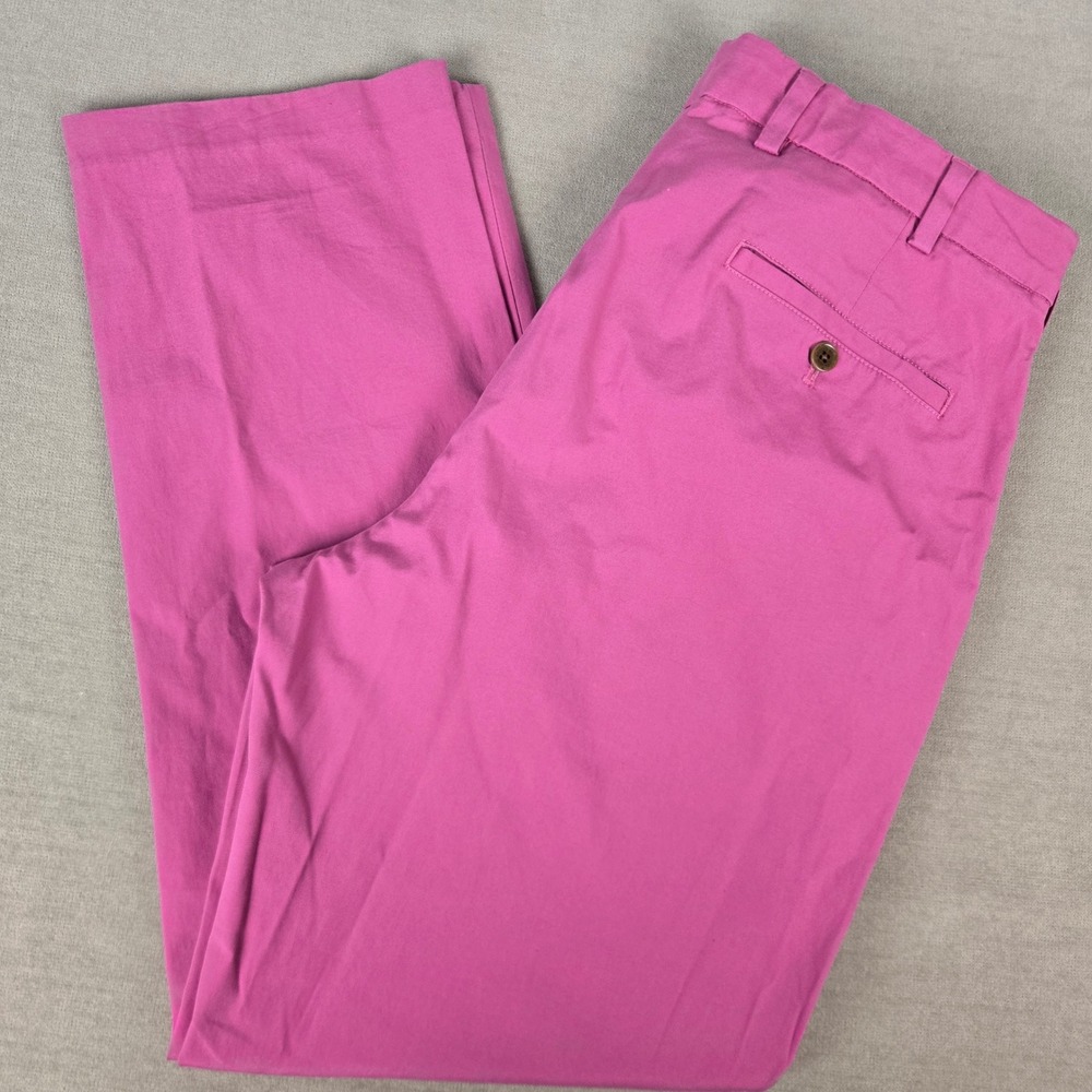 Brooks Brothers Clark Fit Pink Supima Cotton Chino Pants Mens 36x30 100154590